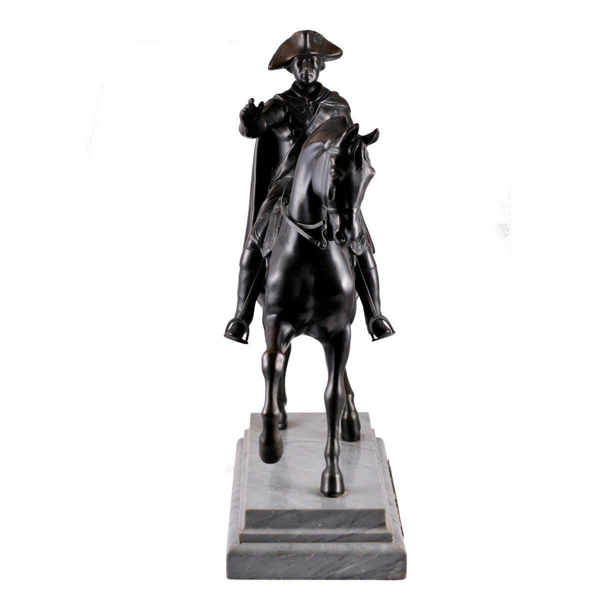 Skulptur aus Bronze. Friedrich der Große zu Pferde.