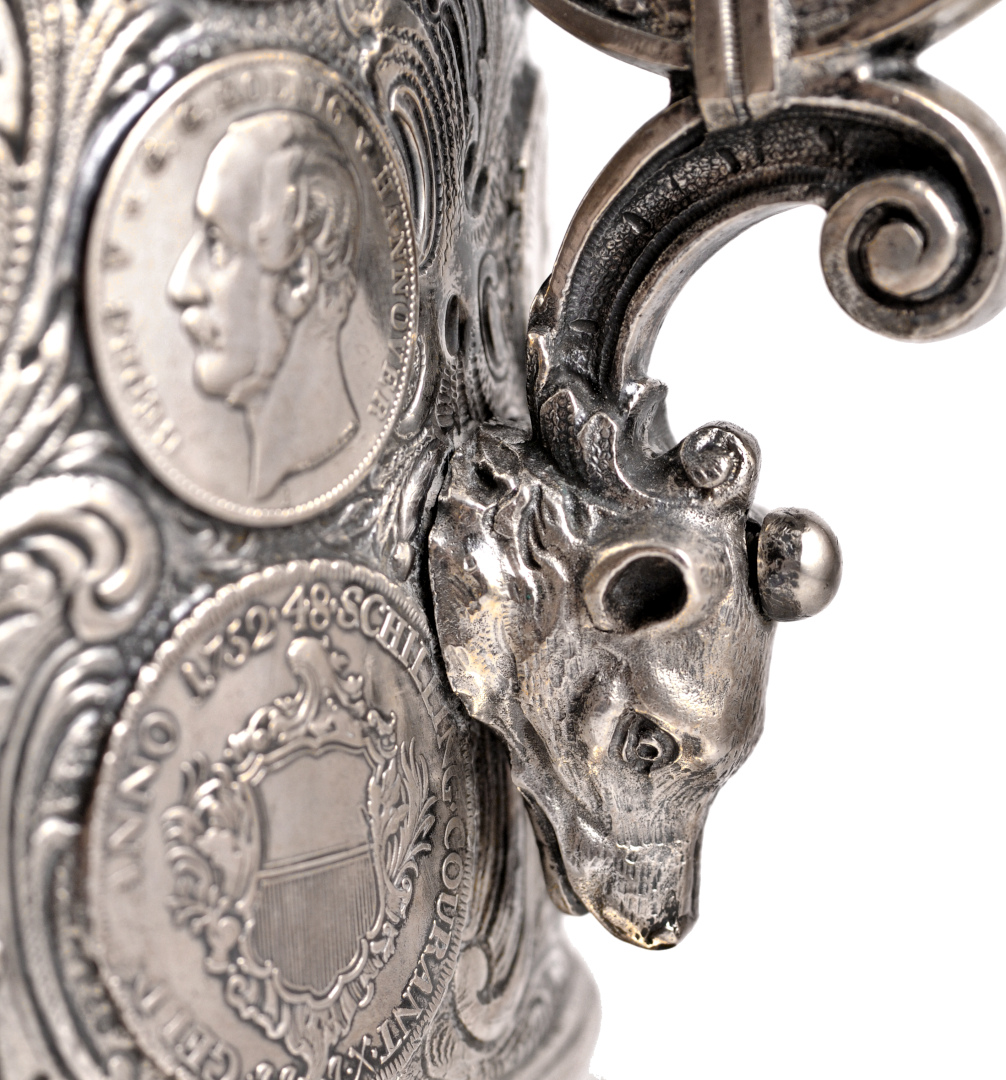 A large silver coin tankard from Berlin