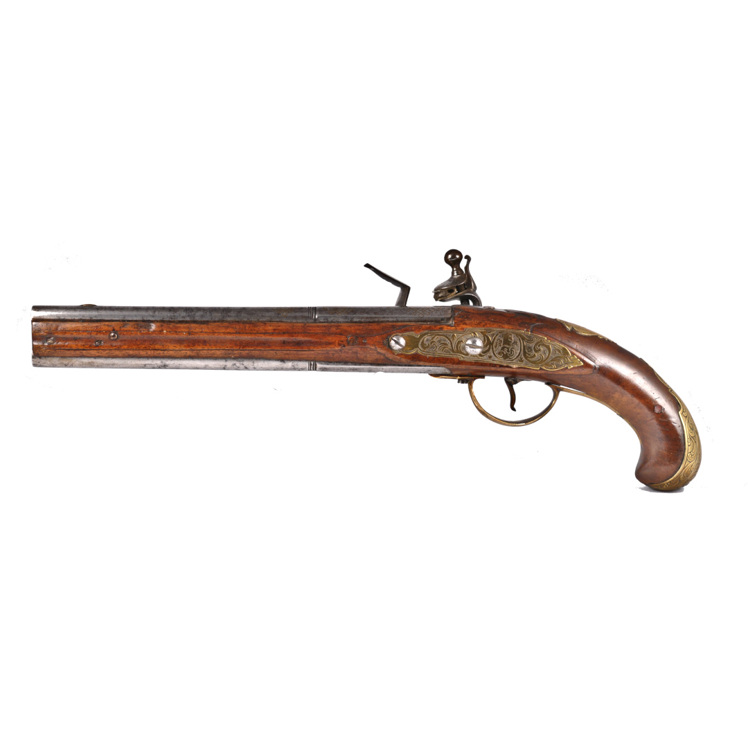 An over and under flintlock pistol, 1st half of the 18th century