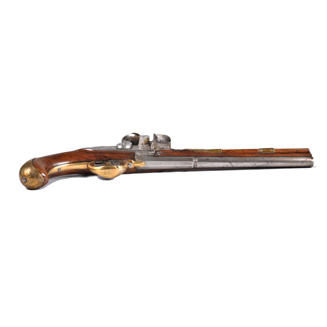 An over and under flintlock pistol, 1st half of the 18th century