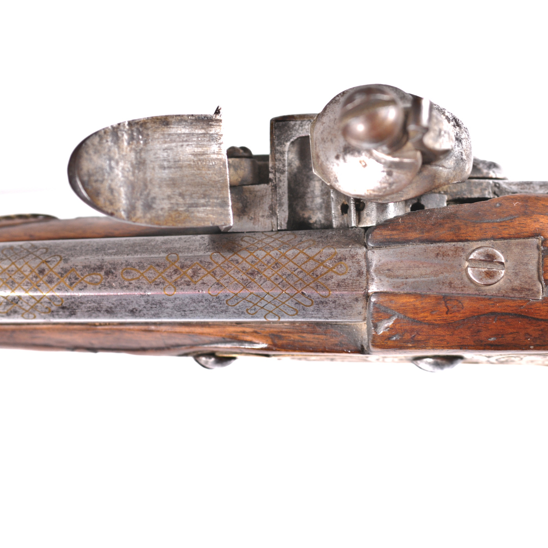 An over and under flintlock pistol, 1st half of the 18th century