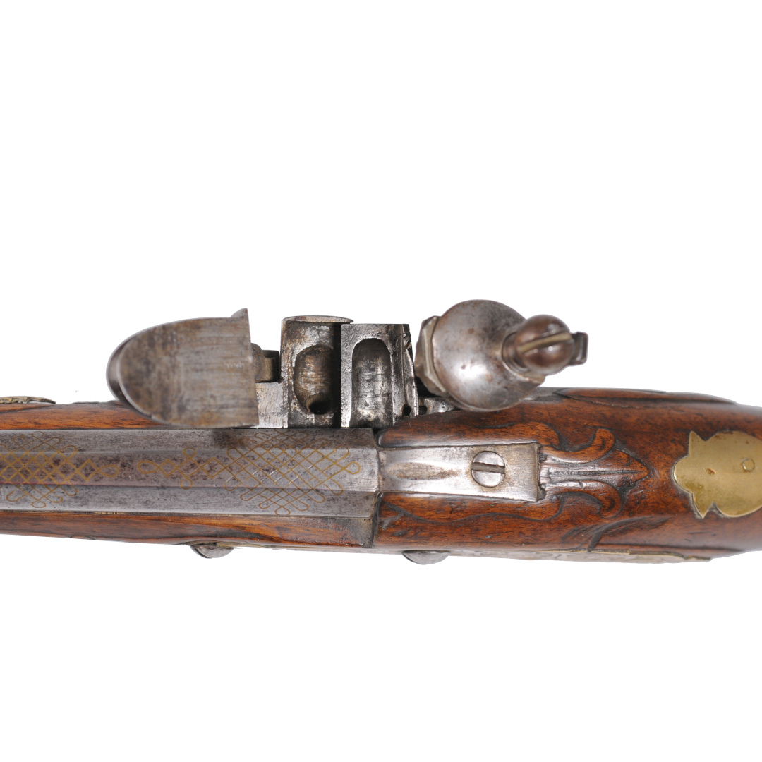 An over and under flintlock pistol, 1st half of the 18th century