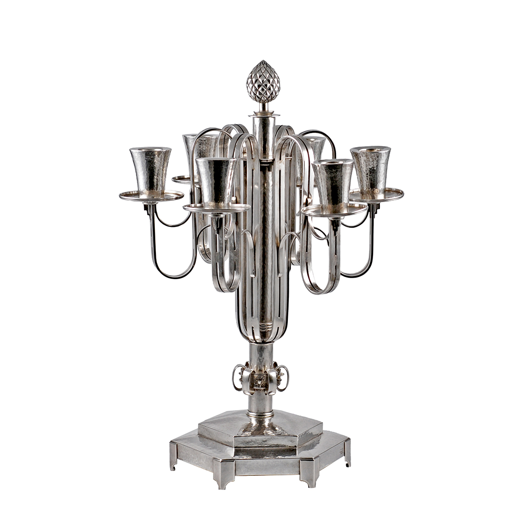 Six-armed candelabra - Augsburg, Art Deco, around 1928/30