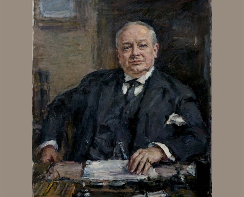 Ölgemälde. Portrait des Dr. Przygode, Direktor des Charlottenburger Mommsengymnasiums.